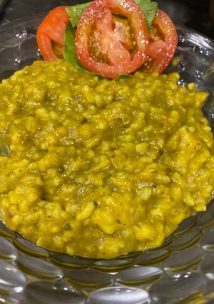 A picture of Palak Khichdi Spinach khichdi.