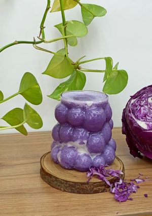 عکسی از دستور آب گل کلم قرمز با بستنی