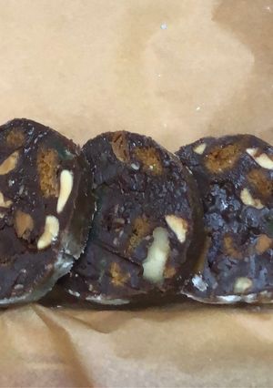 Una foto de Salame de chocolate