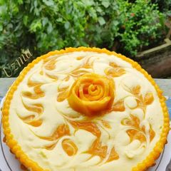 A picture of Mango cheesecake.