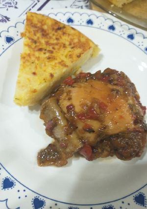 Una foto de Pollo a la cerveza (Pata y muslo) una delicia