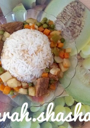 صورة لوصفة يخنه اللحم مع الخضار