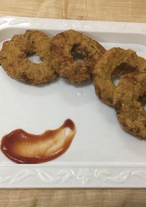 A picture of Potato chicken doughnuts.