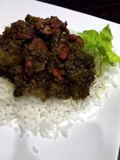 عکسی از دستور خورشت کرفس با سبزی قورمه