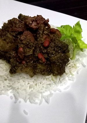 عکسی از دستور خورشت کرفس با سبزی قورمه