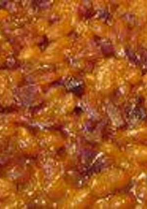 A picture of Aldine Hotel Baked Beans.