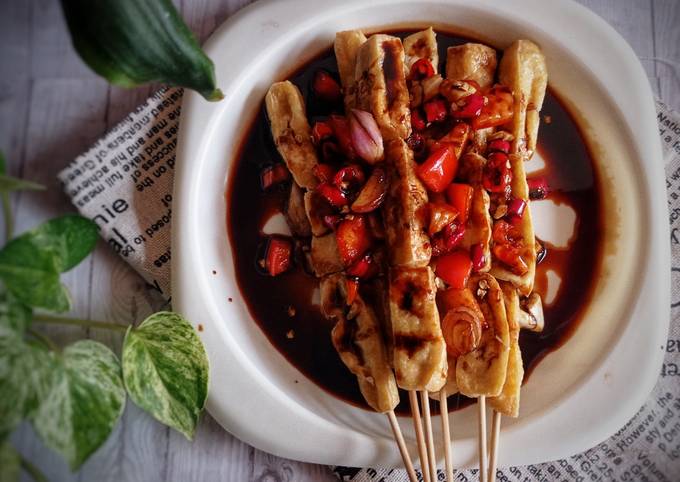 Yuk intip, Resep enak bikin Sate Tahu Sambal Kecap dijamin sempurna