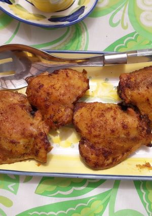 Una foto de Pollo al horno con especias