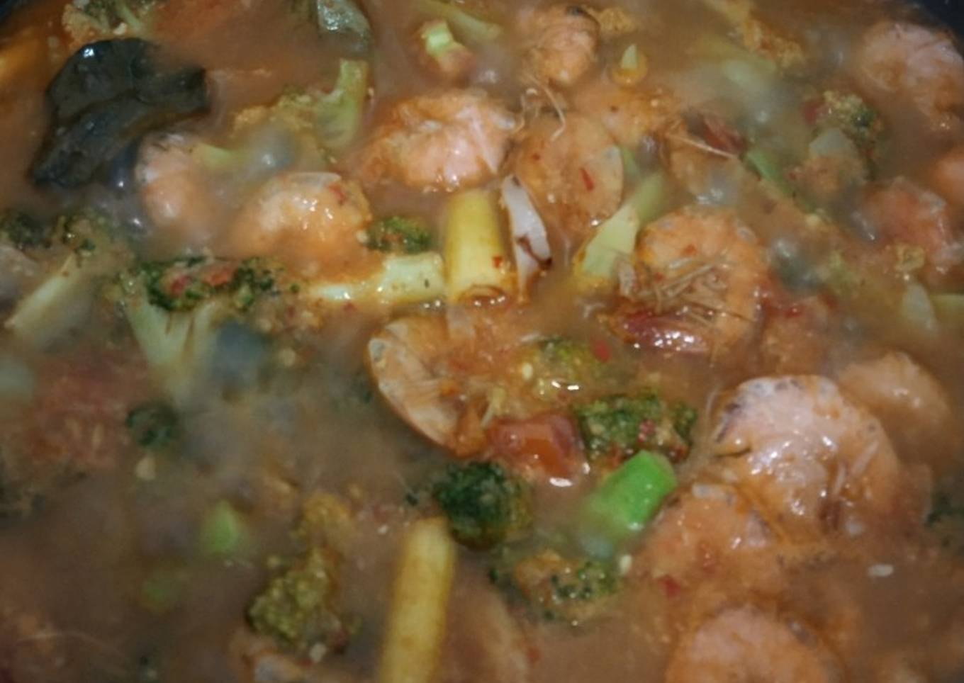 Tumis brokoli udang