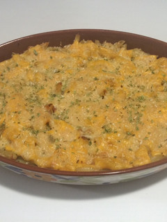 Una foto de Pasta al horno con dos quesos y ternera