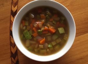 Una foto de Sopa de verduras light