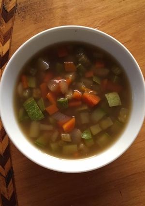 Una foto de Sopa de verduras light