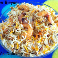 A picture of Prawn biryani.