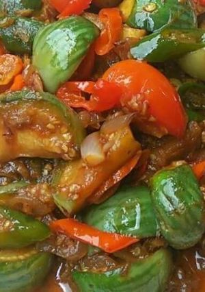 Foto resep Tumis terong ikan peda