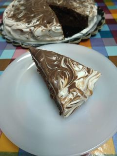 صورة لوصفة كيك شوكولاتة بالكريمة والدانيت 😋❤️