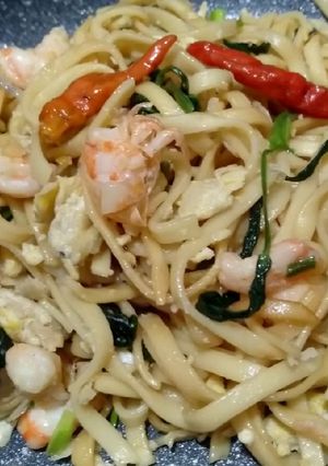 Foto resep Mie Jawa Kangkung Udang