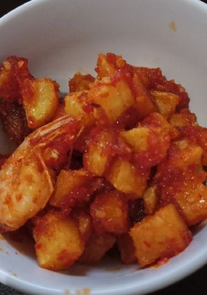 Foto resep Balado udang kentang