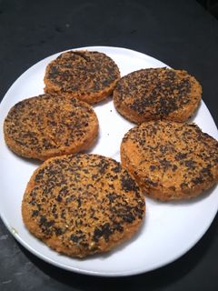 Una foto de Hamburguesas de zanahoria y semillas