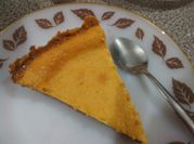 Una foto de pay de queso microondas