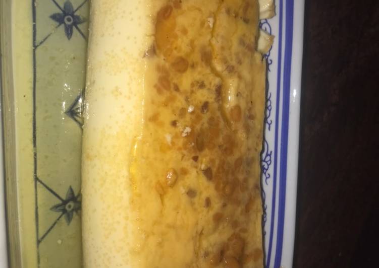 Flan de turrón