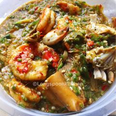 A picture of Okro soup.