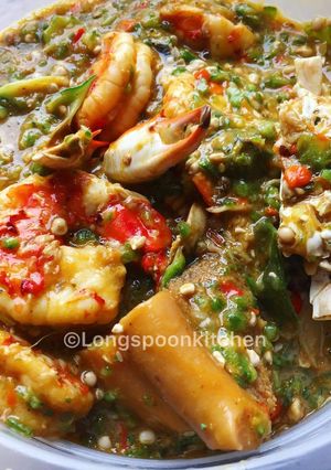 A picture of Okro soup.