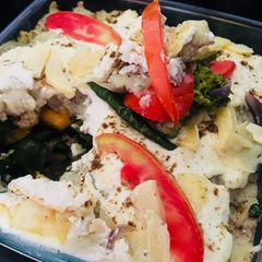 A picture of Baked Mixed vegetables.