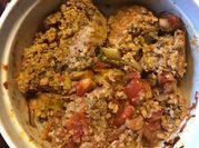 A picture of lamb tomato sauce