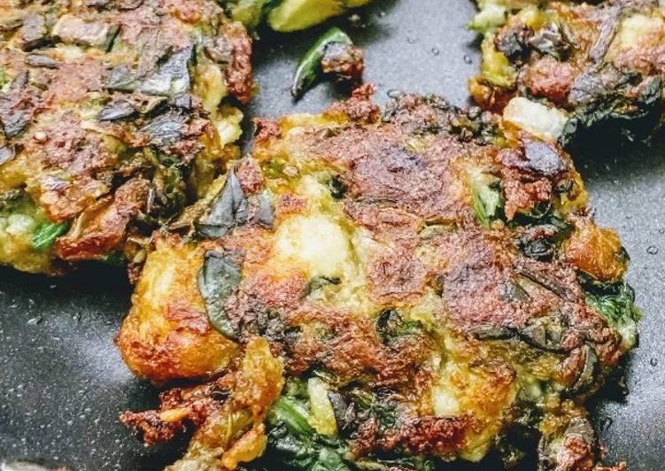 Green Peas + Potato + Palak(Spinach) Cutlets