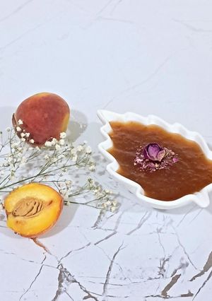 عکسی از دستور مارمالاد هلو با شکر قهوه ای