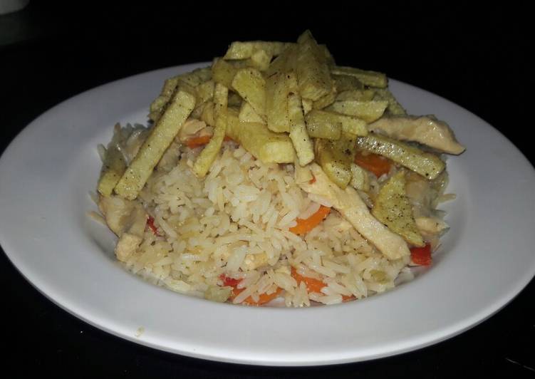 Falsa paella de pollo!