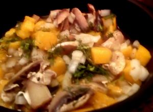 Una foto de Ceviche de Champiñones Tropical🥭