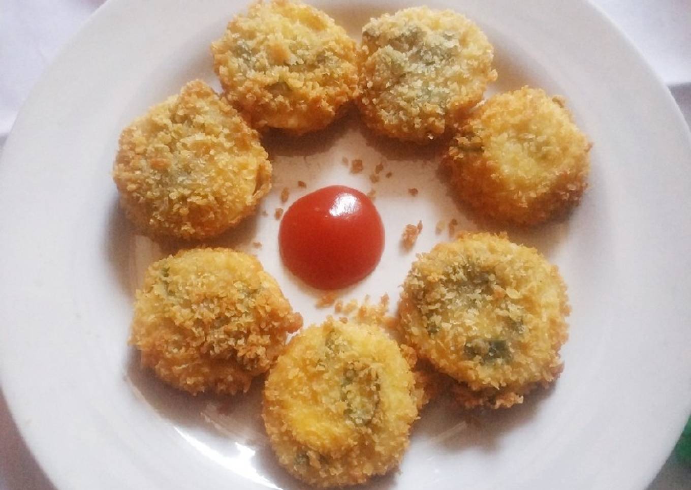 437. Telur rebus goreng crispy