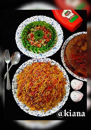 عکسی از دستور ❤ ماکارونی با سویا 😋😊✌