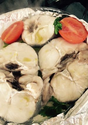 Una foto de Merluza al horno en papel de aluminio