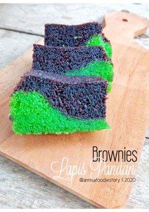 Foto resep Brownies Lapis Pandan