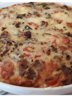 Una foto de Fritatta de berenjenas y calabacín