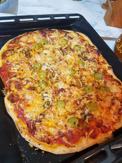 Una foto de Pizza casera