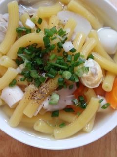 Hình của món Nui nấu thịt bằm.
