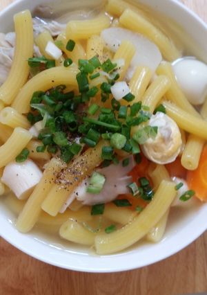 Hình của món Nui nấu thịt bằm.