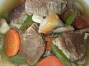 Gambar sup daging sapi jamur