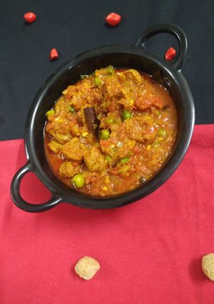A picture of Soyabean Green Peas Sabji.