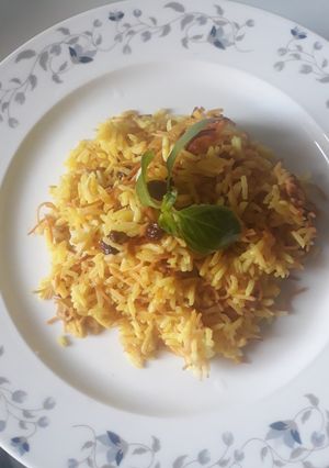 عکسی از دستور رشته پلو با مرغ