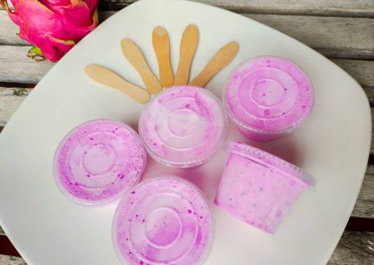 Resep Es Krim Buah Naga Lembut yang Lezat