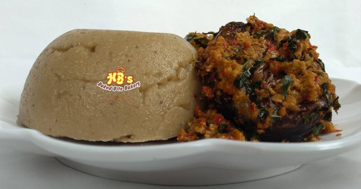 Plantain swallow with egusi soup Recipe by Hussaina Abdullahee - Cookpad