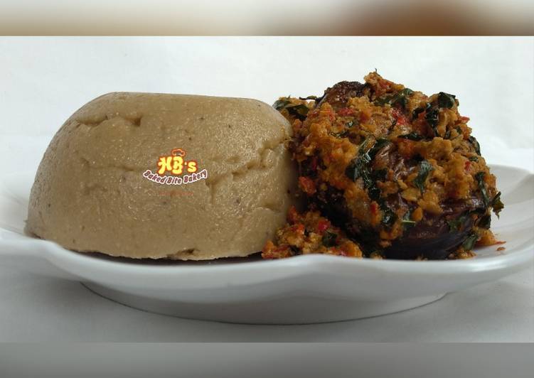 Simple Way to Prepare Favorite Plantain swallow with egusi soup