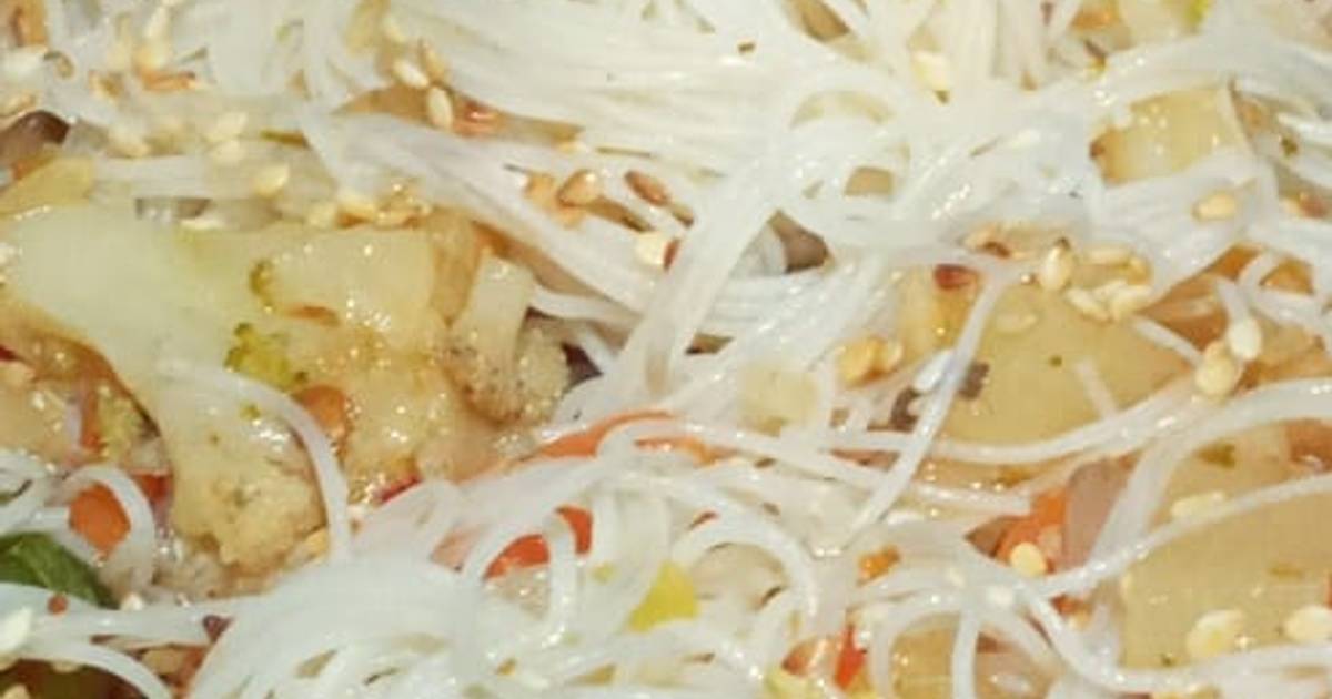 Chop suey de vegetales y fideos de arroz 5 recetas caseras Cookpad