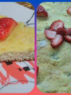 Una foto de Torta de ricotta y coco 🌴(sin harina y sin azúcar)