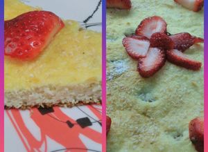 Una foto de Torta de ricotta y coco 🌴(sin harina y sin azúcar)