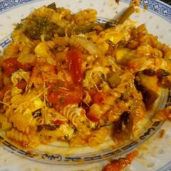A picture of Roasted winter veg baked pasta.